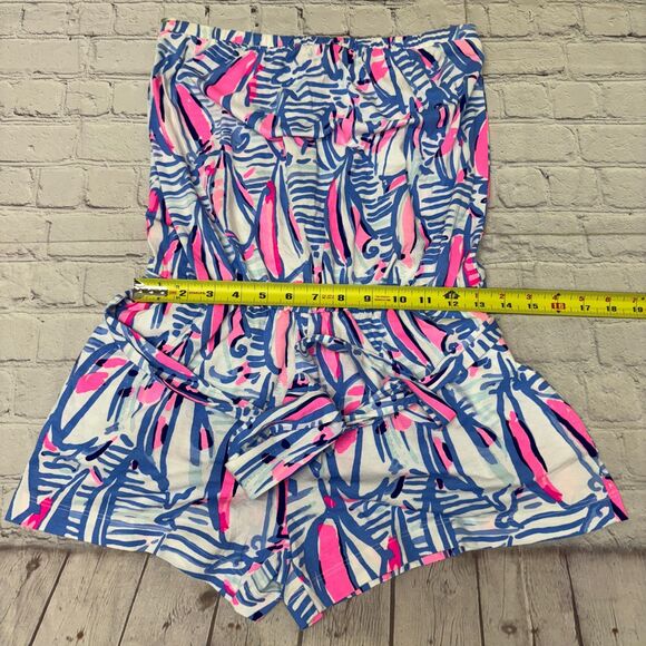 Lilly Pulitzer Women Strapless Ritz Romper Size Small Boho Colorful D043 -5 - Picture 3 of 16